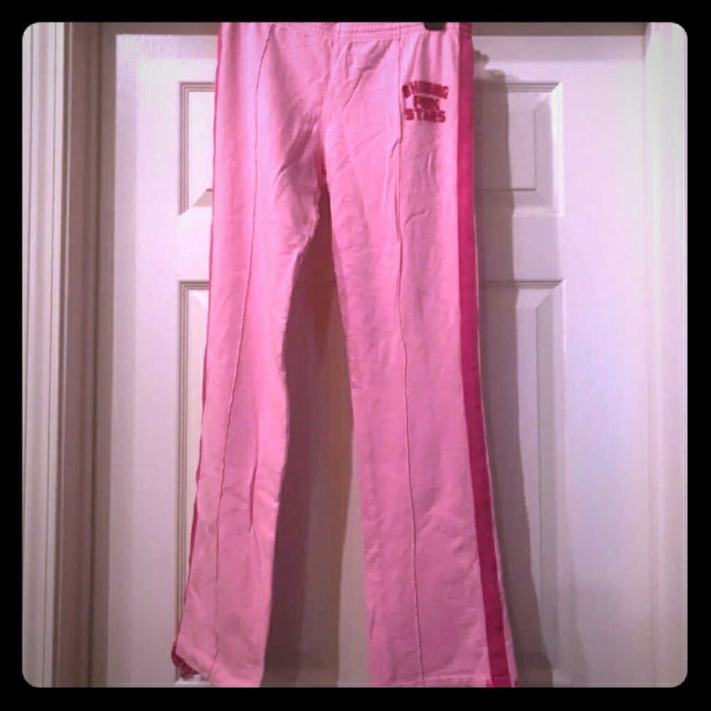NWT RARE PINK VICTORIA SECRET SHINNING STAR PANT S